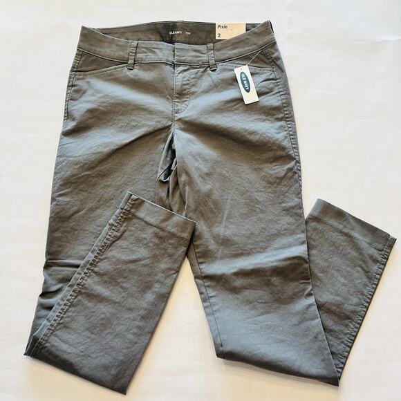 Old Navy Pants - Old Navy Women Pixie Ankle Pants Cotton Dark Wash Heather Gray Size 2 (A0127)